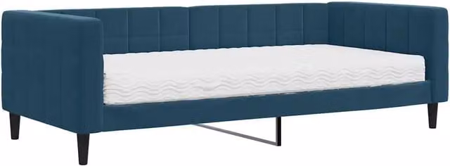 Divano letto | Sof¨¤ letto | Letto singolo con Materasso Blu 90x200 cm in Velluto