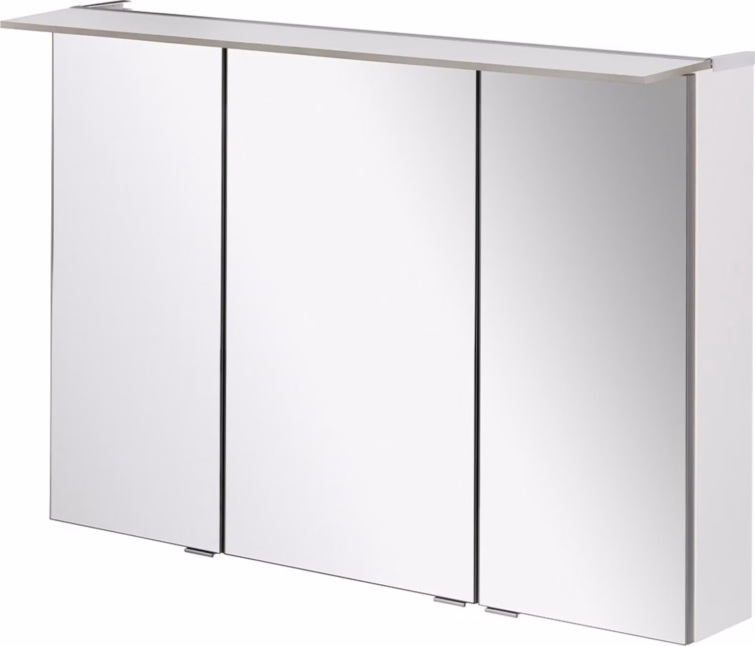 FACKELMANN Armadietto a specchio LED B.PERFEKT / Armadietto da bagno con chiusura ammortizzata / Dimensioni (L x A x P): circa 100 x 69 x 15 cm / Armadietto di alta qualità con specchio e per il bagno / Corpo: Bianco