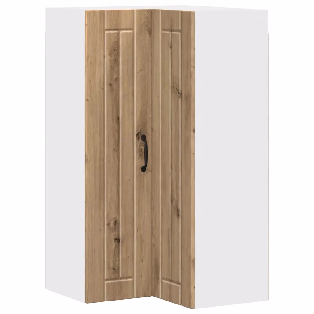 Mobile angolare da parete moderno vidaXL in legno color rovere marrone per cucina e soggiorno – 2