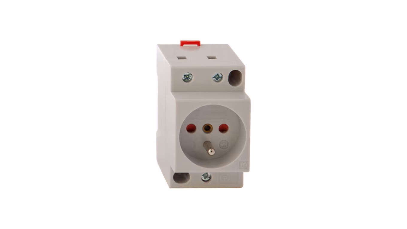Presa di corrente modulare 2P+Z 16A 250V con avvolgibili per guida Z-SD230-BS 266876