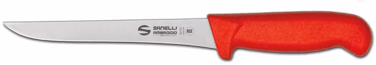 Coltello disosso stretto cm 18 rosso linea Supra di Sanelli Ambrogio