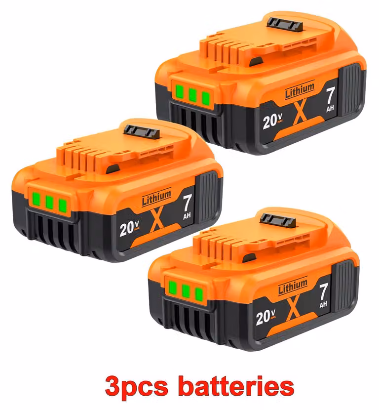 Batteria di ricambio per utensili elettrici - Compatibile con batteria DCB200 - 7000 mAh - 20V Li-Ion - Alta capacità - Oro