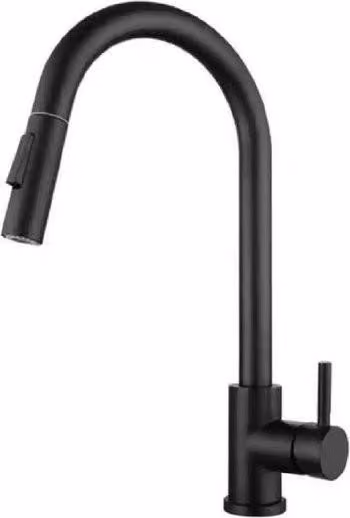 Rubinetto da cucina – Doccetta estraibile – Miscelatore girevole a 360° – Nero