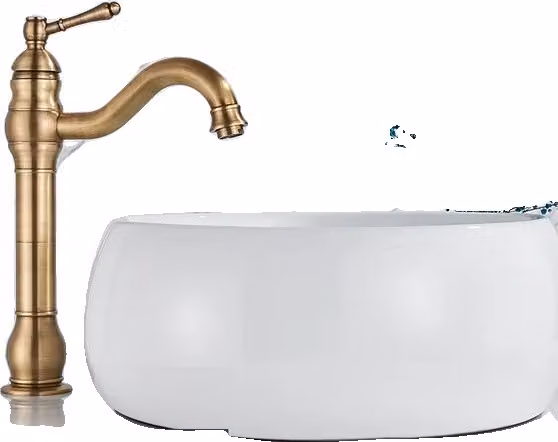 Rubinetto per lavabo, Finitura ottone antico, Facile installazione, Ottone antico H
