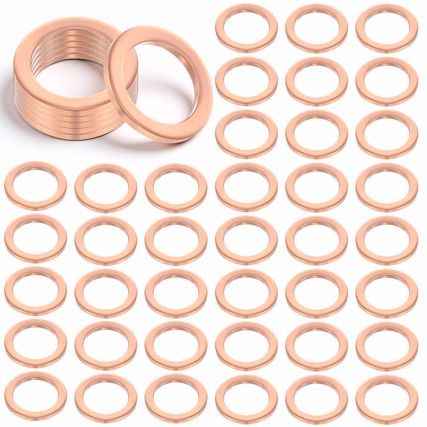 40 guarnizioni in ottone, filettatura M14 x 20 mm