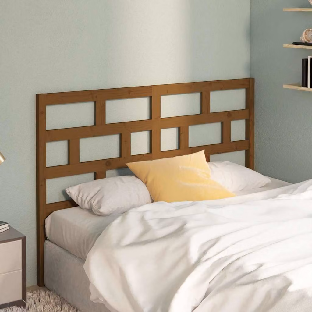 Testiera per letto vidaXL in legno massello di pino color marrone L: 166 cm, P: 4 cm, H: 100 cm