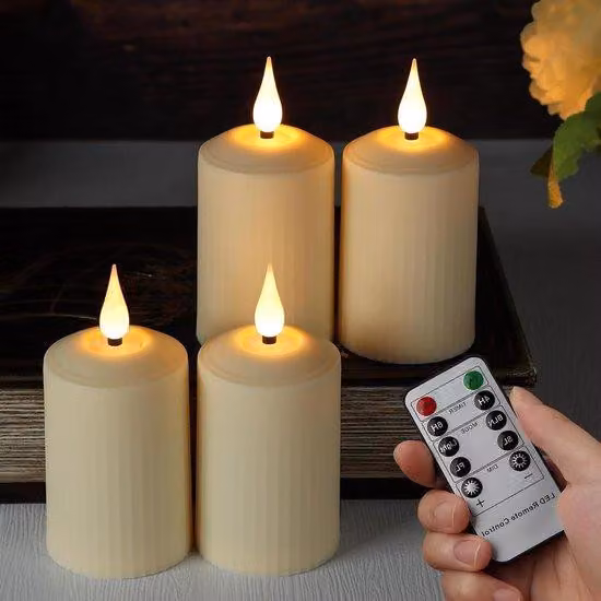 Candele a LED con timer e telecomando per decorazioni da esterno
