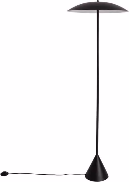 Lampada da terra Sweeek in metallo nera per soggiorno e camera da letto, ø50 cm – 1