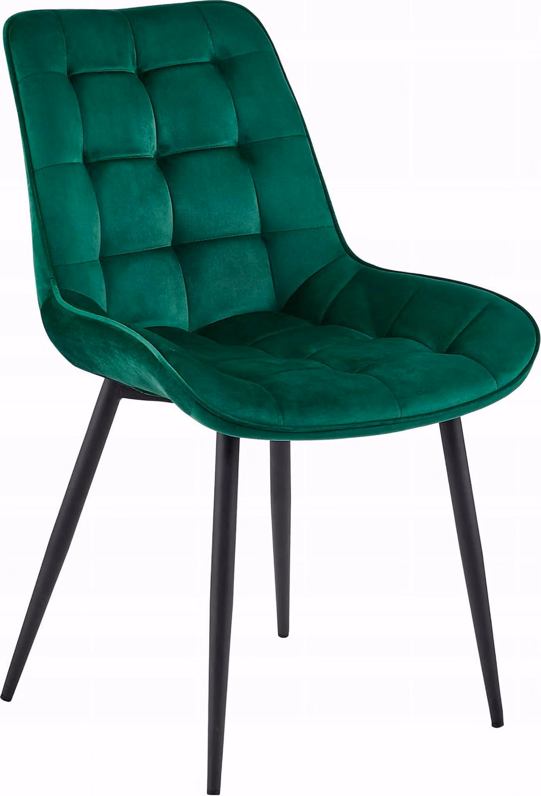Sala da pranzo, soggiorno, ufficio Sedia BERA - velluto verde scuro / gambe nere