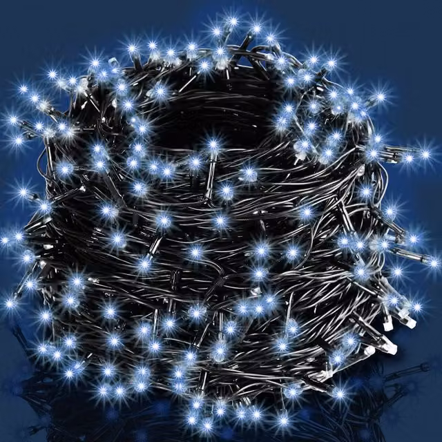 Catena di luci LED Deuba® blu da 6m con telecomando e timer per Natale