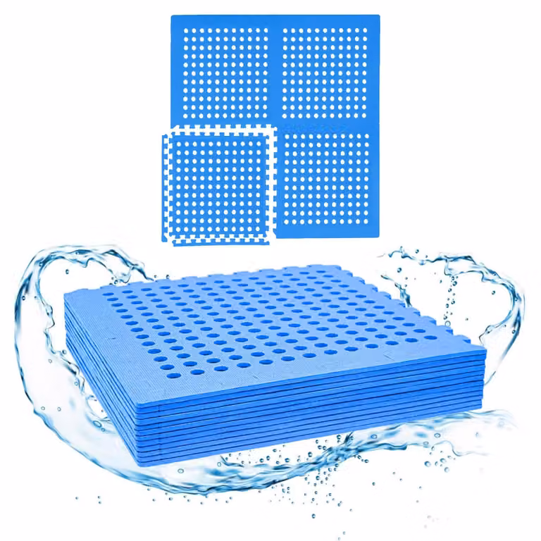 Tappetini per piscina, confezione da 9 pezzi - 2,25 m² - 50x50x1 cm - Tappetino protettivo per il pavimento - Tappetino per piscina - Sottopavimento - Pellicola protettiva per il pavimento - Resistente agli urti - Tappetino per piscina