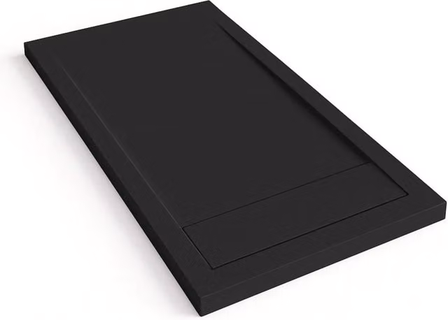 Piatto doccia Bidai con bordo 80X80 cm colore Nero RAL 9005 griglia Nera