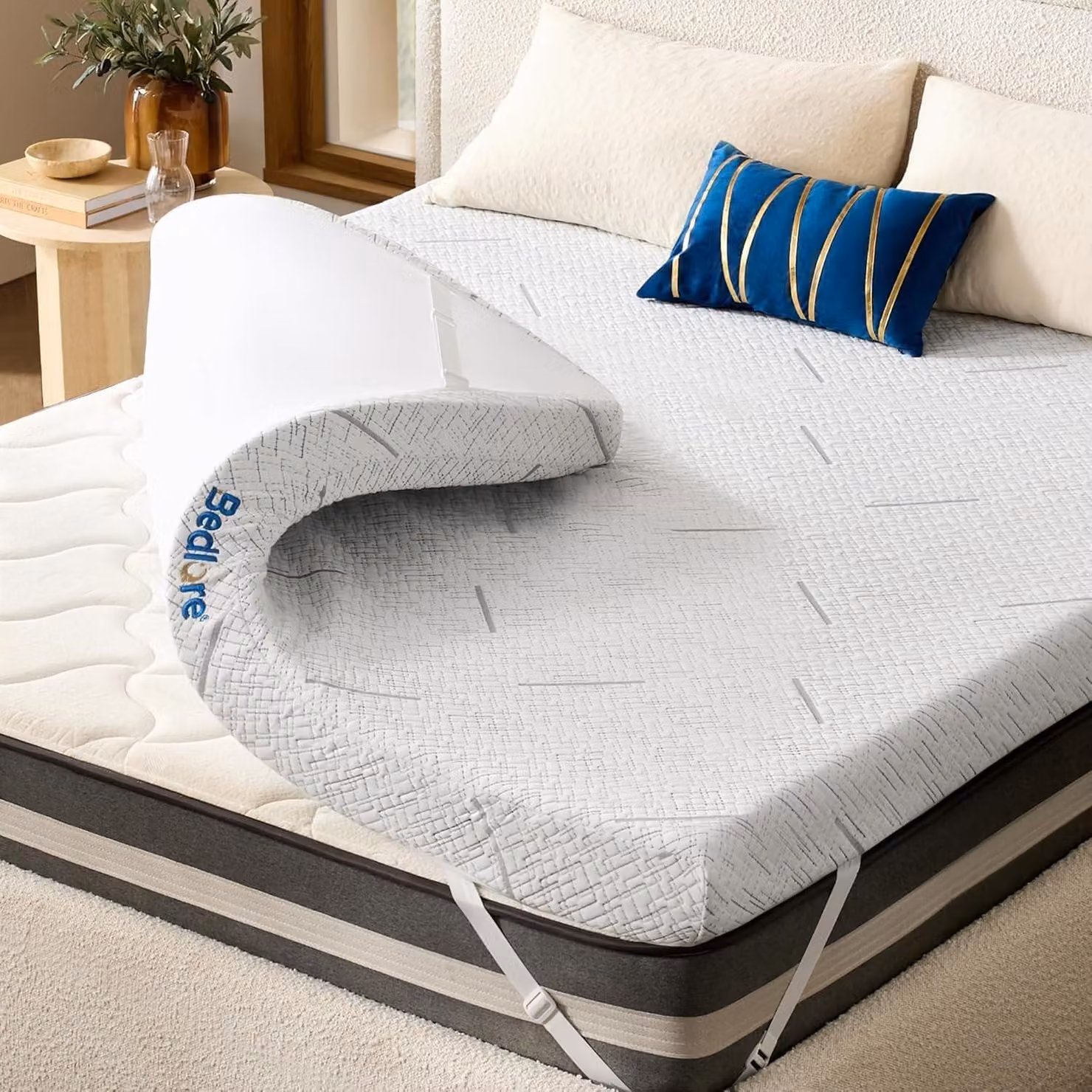 Materasso topper in memory foam, 160x200 cm
