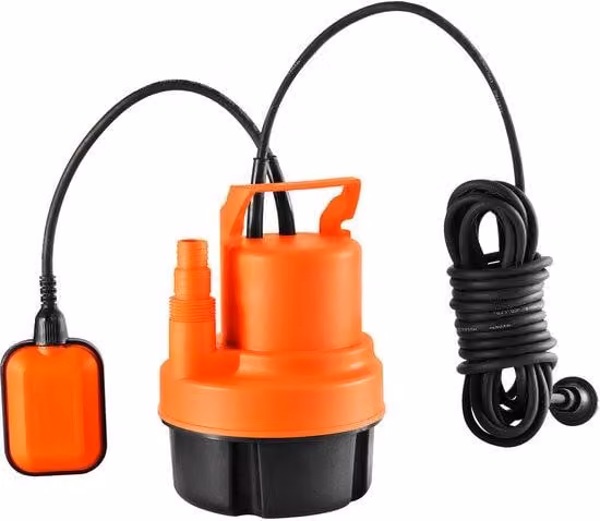 Pompa multifunzione, altezza di sollevamento di 7 metri, potenza di 320 watt, alta portata, 5935 litri all'ora, pompa doppia con tubo di aspirazione di 3 metri, ideale per piscine, giardini e drenaggio di scantinati