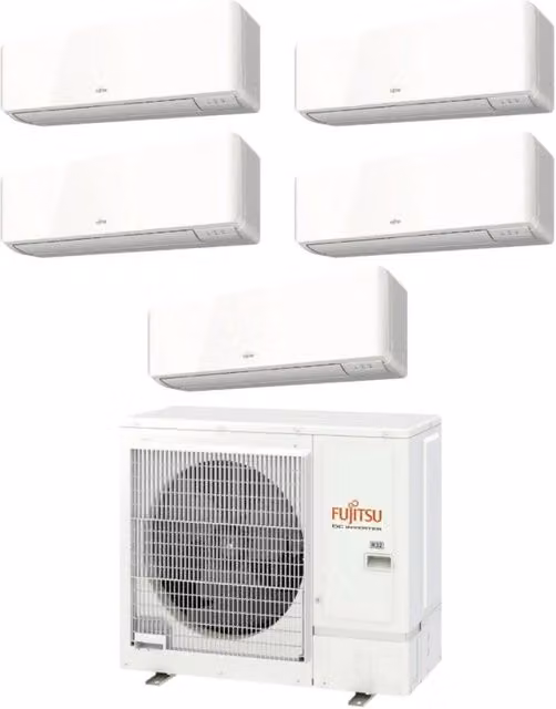 Climatizzatore Condizionatore Fujitsu Penta Split Inverter serie KM AIRSTAGE con Wi-Fi Integrato Bianco