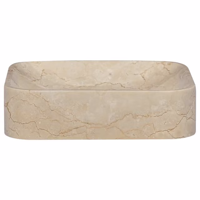 Lavandino in marmo beige vidaXL L/P/H: 40 x 40 x 10 cm