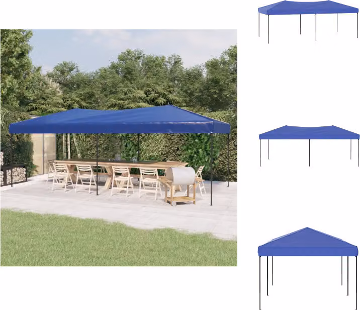 vidaXL Tenda per feste pieghevole blu 3x6 m - Padiglioni e tende per feste