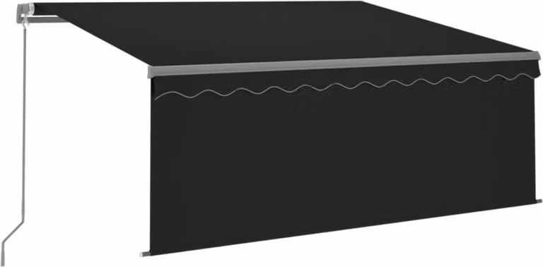 Tenda da Sole Retrattile Manuale con LED 3x2,5 m Antracite