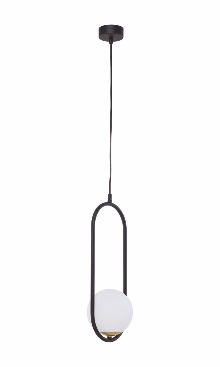 Lampada a sospensione IGON bianco e nero 1xE14x15W in metallo, dimensioni: 125x16x16 cm, IP20, Jupiter