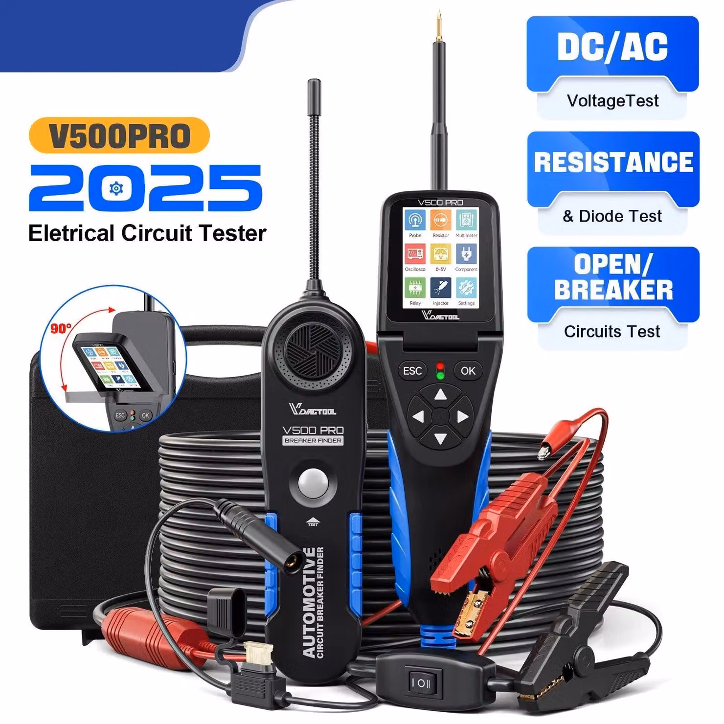 Tester per circuiti automobilistici - Cercacircuiti - Multimetro - Oscilloscopio - Tester per iniettori