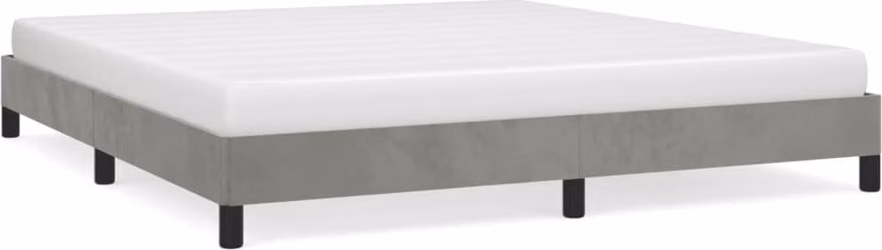 Giroletto senza Materasso Grigio Chiaro 180x200 cm Velluto