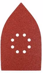 Set di 5 fogli abrasivi preforati KWB Quick Stick per levigatrici palmari e delta, grana P120, colore rosso, L 175 mm x P 107 mm
