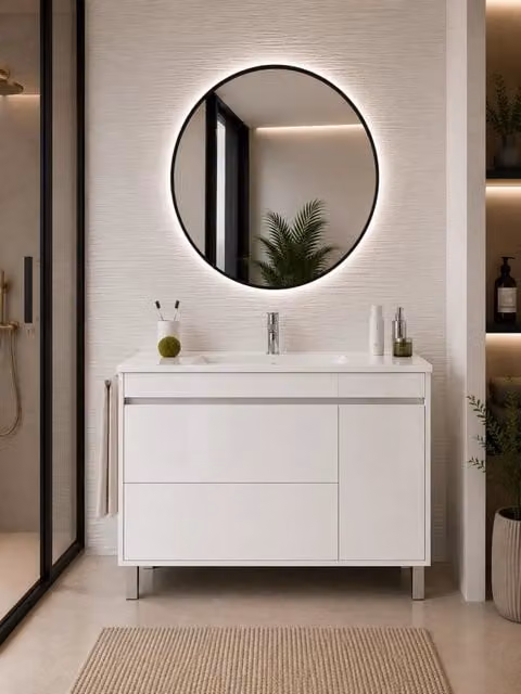 Mobile bagno con lavabo ORIGENBATH CAPRERA senza specchio 80x45 cm bianco