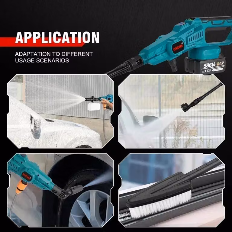 Lavatrice per auto elettrica - Idropulitrice - Pulitore per terrazze - Pistola da giardino elettrica - Motore senza spazzole
