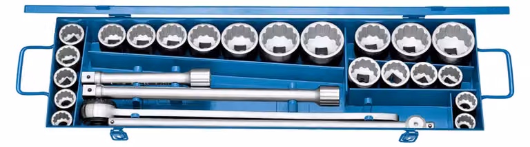 Set di chiavi a bussola Gedore 3/4" 25 pezzi profilo UD mm+ZOLL D 32 EMAU-2