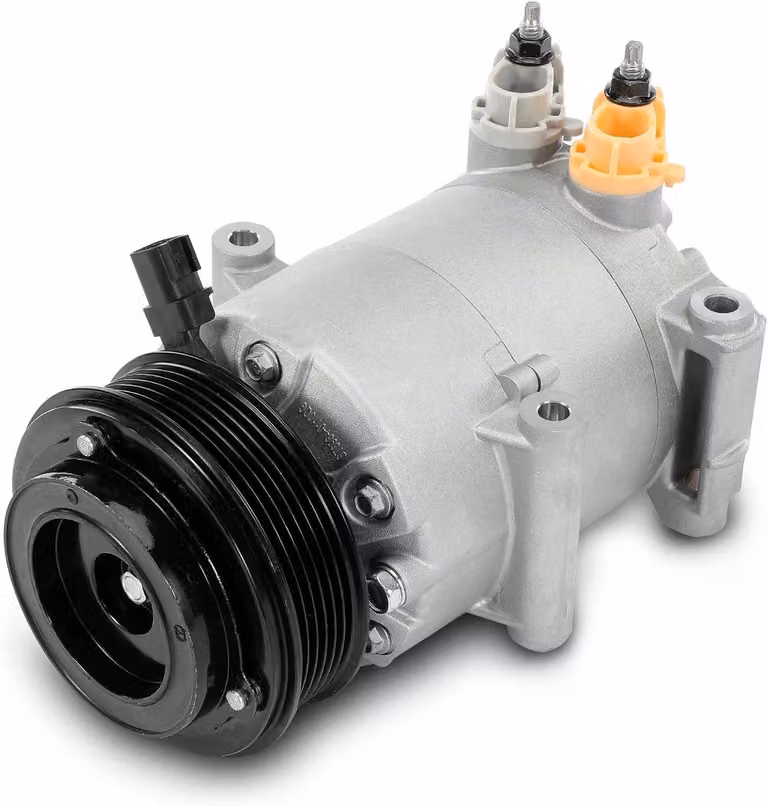 Compressore d'aria per auto - 12V, 2 poli, con 6 alette e puleggia