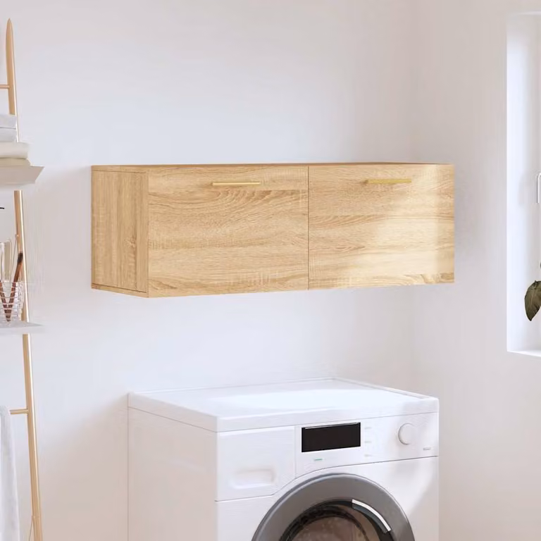 Mobile a parete vidaXL in legno Rovere Sonoma, L 100 x P 36,5 x H 35 cm