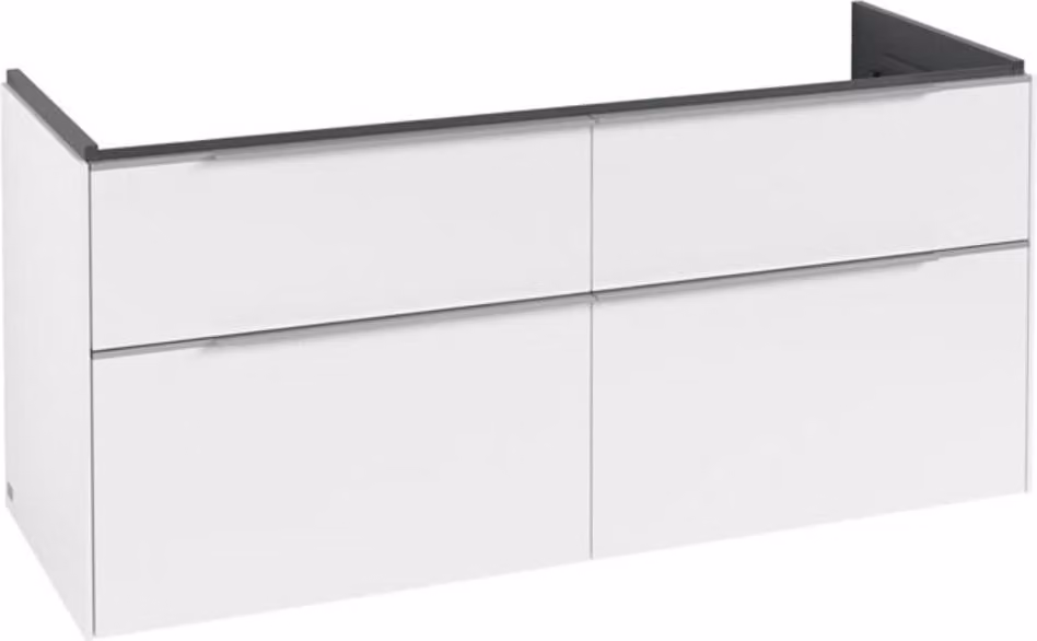 Villeroy & Boch Subway 3.0 armoire sous lavabo, 4 tiroirs, lavabo au centre, 1272x576x478mm, C60200VF, C60200VF