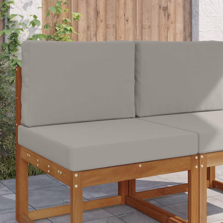 Cuscino quadrato per divano da esterno vidaXL in poliestere grigio 60 x 60 cm
