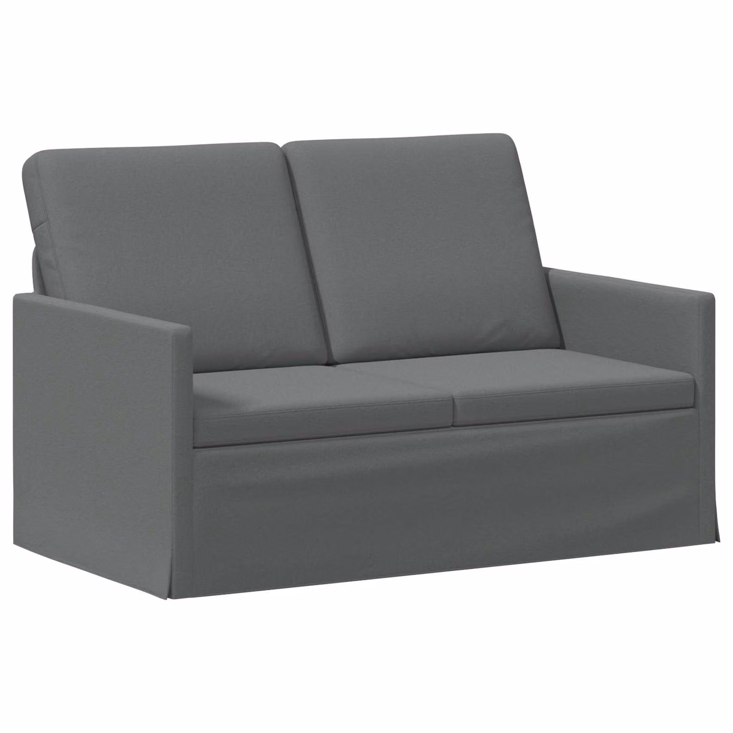 vidaXL Divano a 2 posti moderno in tessuto grigio con struttura in metallo L/P/H: 130 x 81 x 82 cm