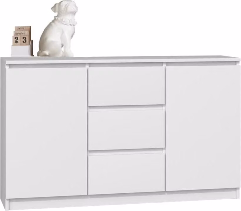 BDW, cassettiera con cassetti, 120×97 cm, COCO, 2D4SZ, bianco 2d3sz
