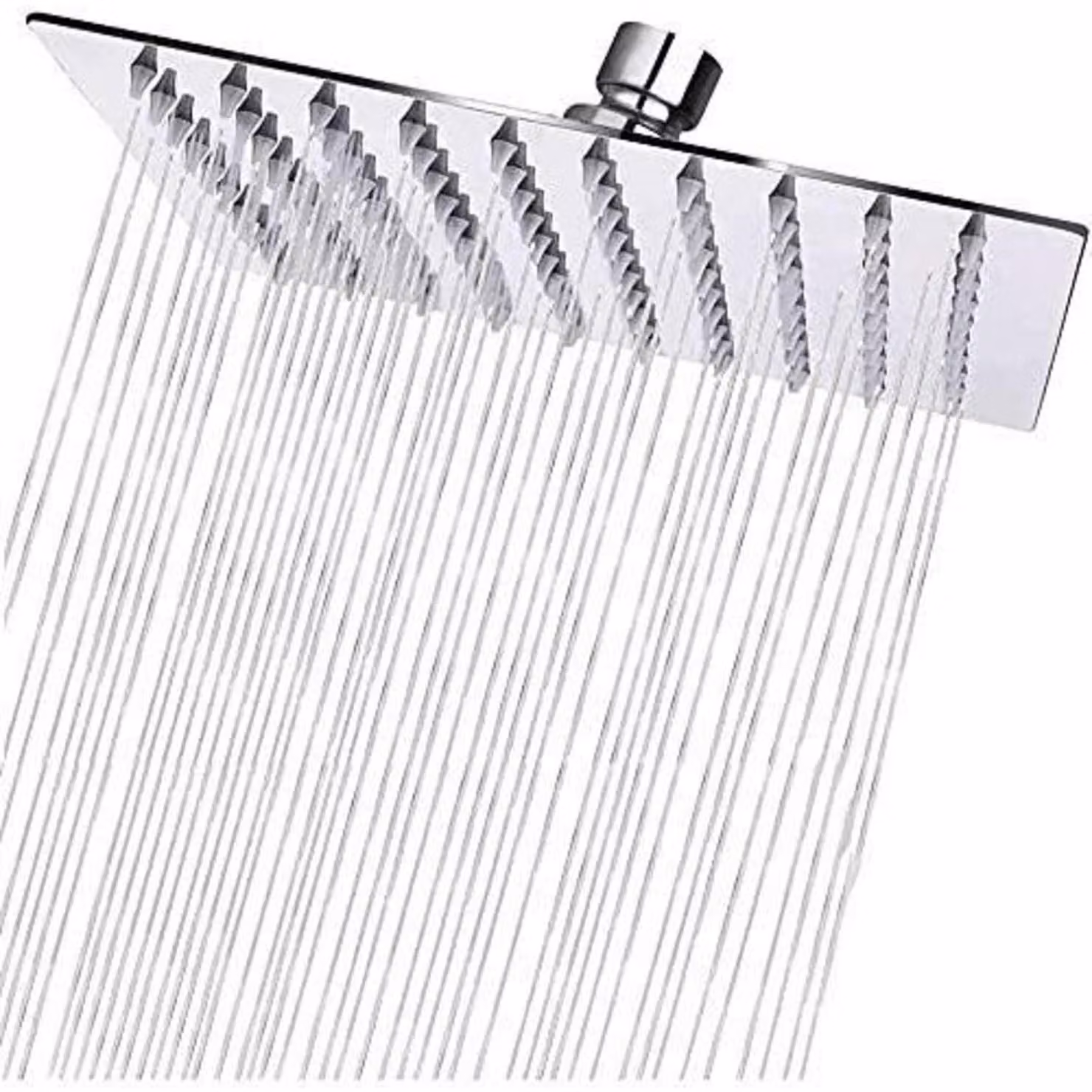 Scarico angolare in acciaio inossidabile, quadrato, cromato, 20x20 cm (8 pollici)