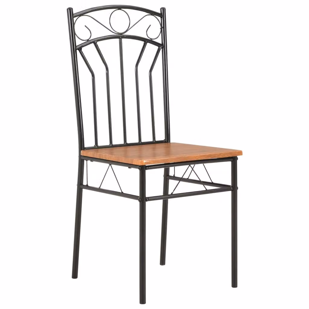 vidaXL Sedie da pranzo 4 pz. MDF marrone