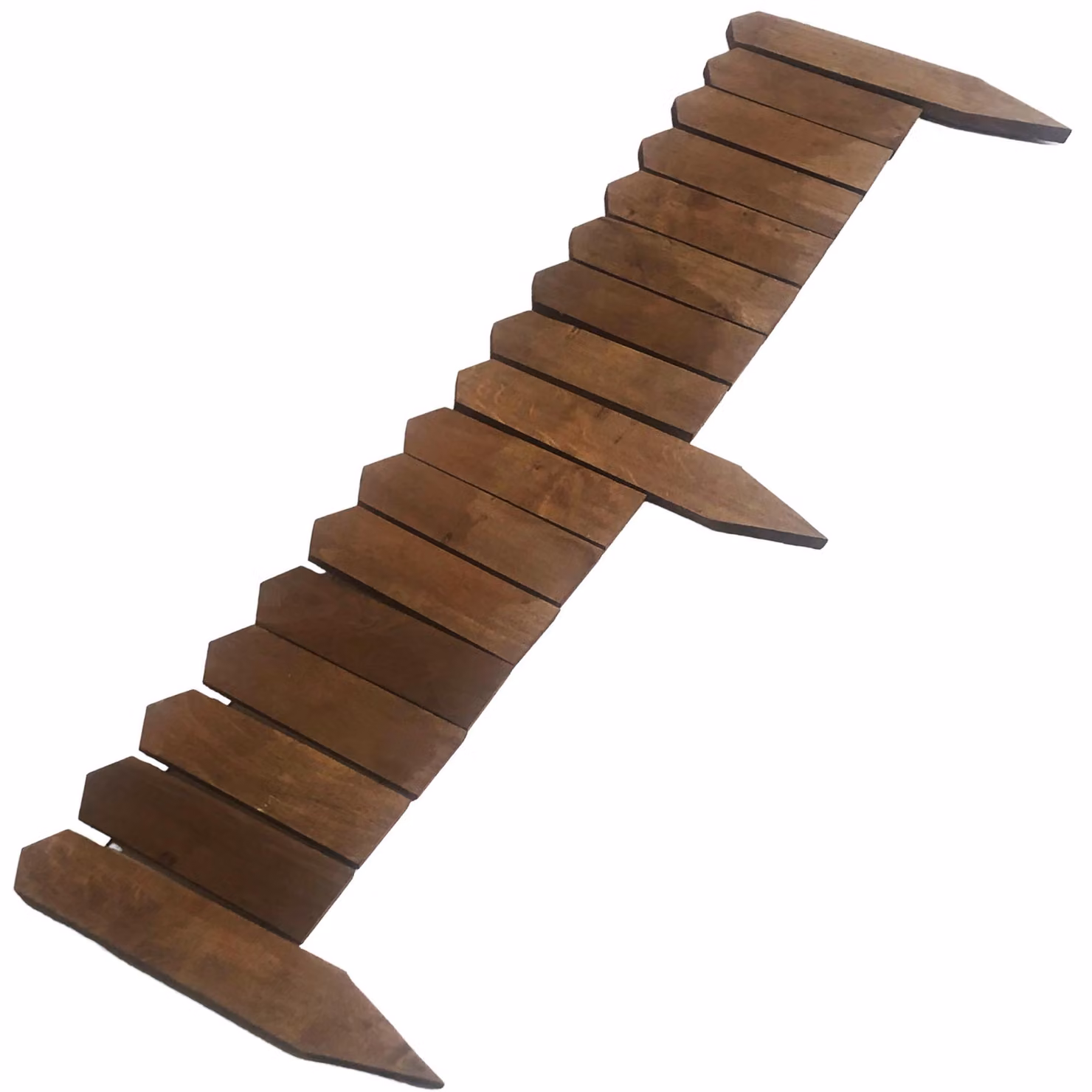 Recinzione a palizzata in legno 120x20 cm. Recinzione in legno di faggio, bordatura in legno