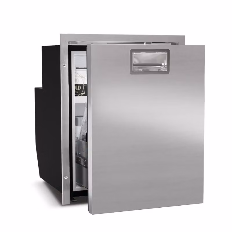 Frigorifero con freezer da incasso Vitrifrigo DW51 in acciaio inox color argento con illuminazione interna LED – 2