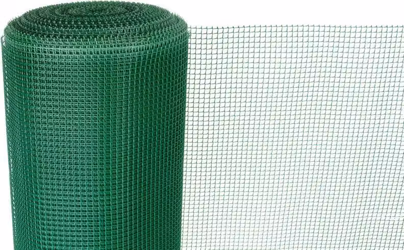Rete ECONOMY 5, 1000/10x10 mm, maglia quadrata, 300g/m2, verde, interamente in plastica, confezione da 50 m