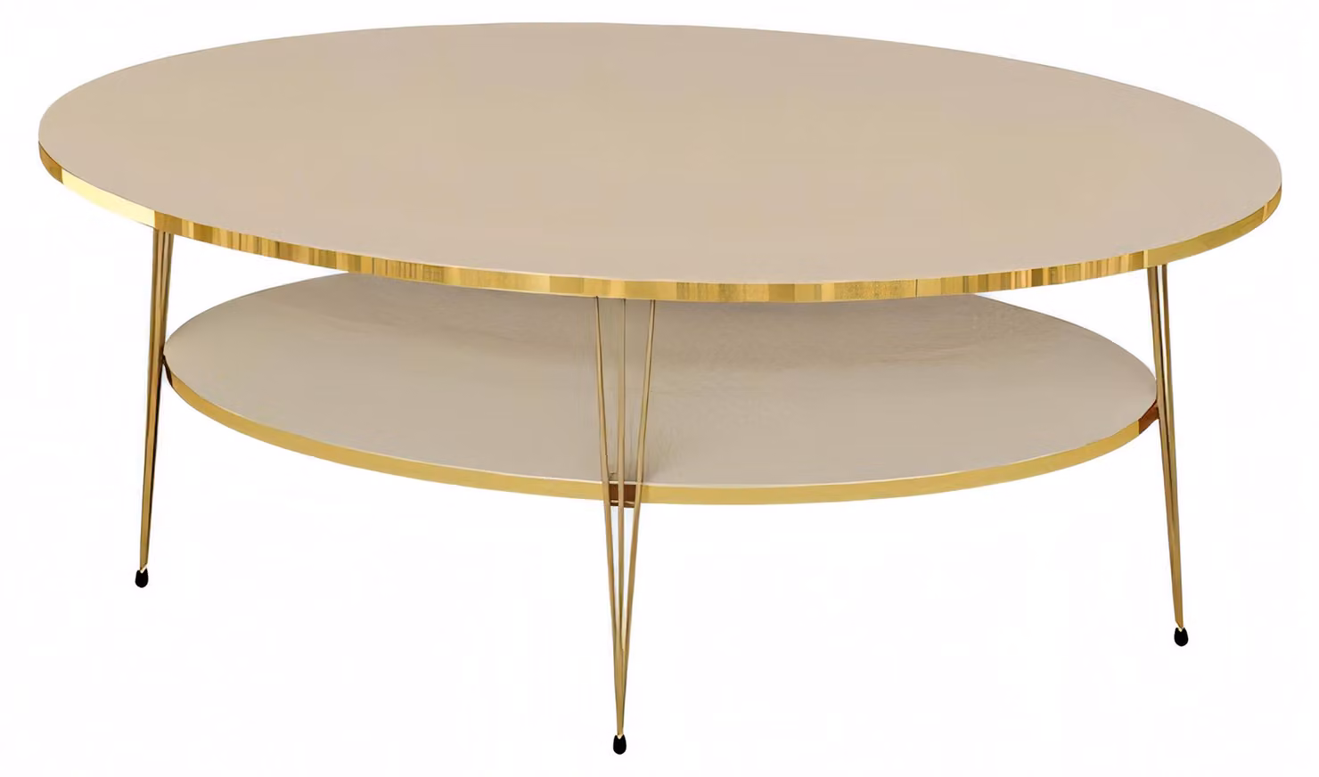 Eleganter Couchtisch aus Holz in Beige im modernen Design
