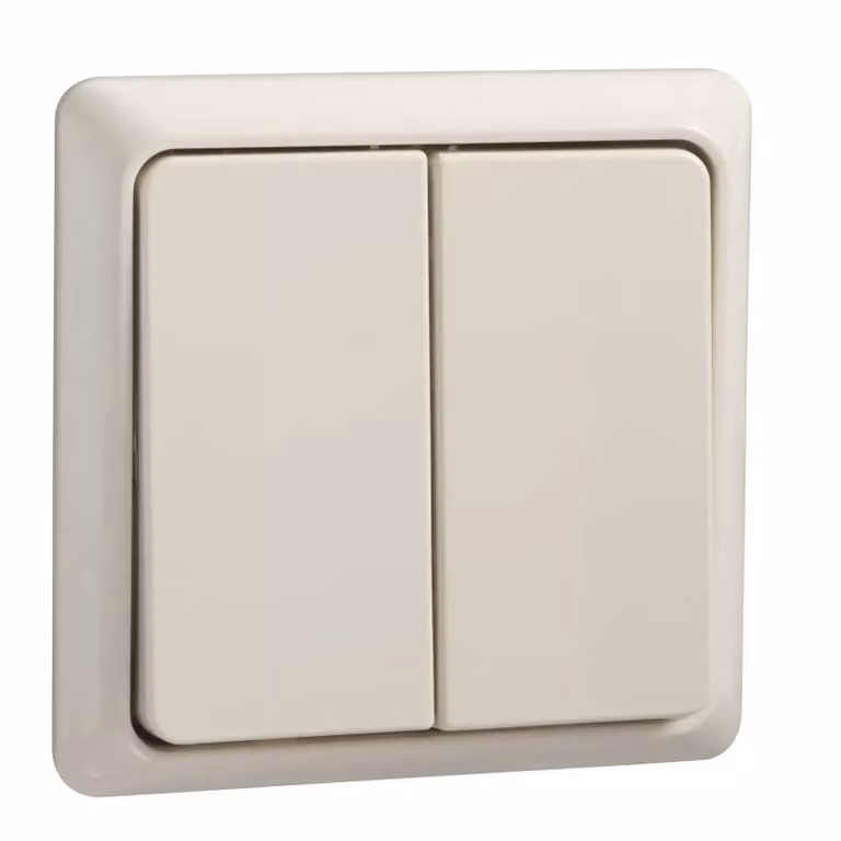 Elso Pulsante doppio 42V/1A a filo RENOVIERUNG bianco perlato 506390