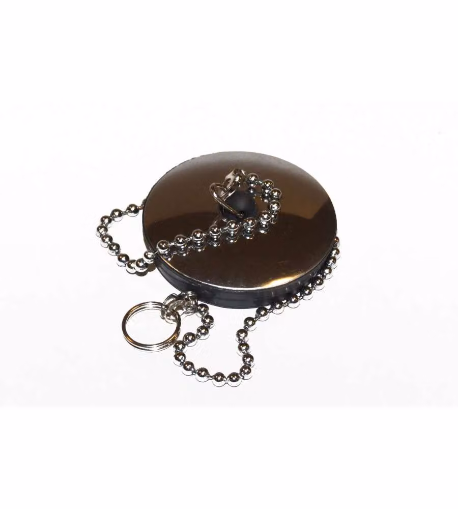 Tappo con catena e rosone Diam. 47 mm.
