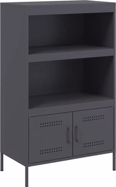 Credenza Buffet in Acciaio Antracite Stile Industrial L: 68 cm, P: 39 cm, H: 113 cm – 1