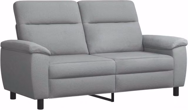 Divano moderno vidaXL in tessuto grigio e nero con struttura in metallo L: 178 cm, P: 90 cm, H: 95 cm