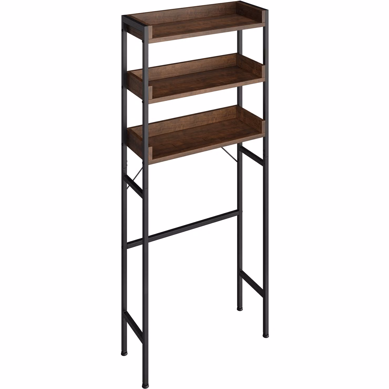 Mensola da bagno Seattle TecTake GmbH in stile industriale, colore marrone, L: 67 cm, P: 25 cm, H: 165,5 cm – 2
