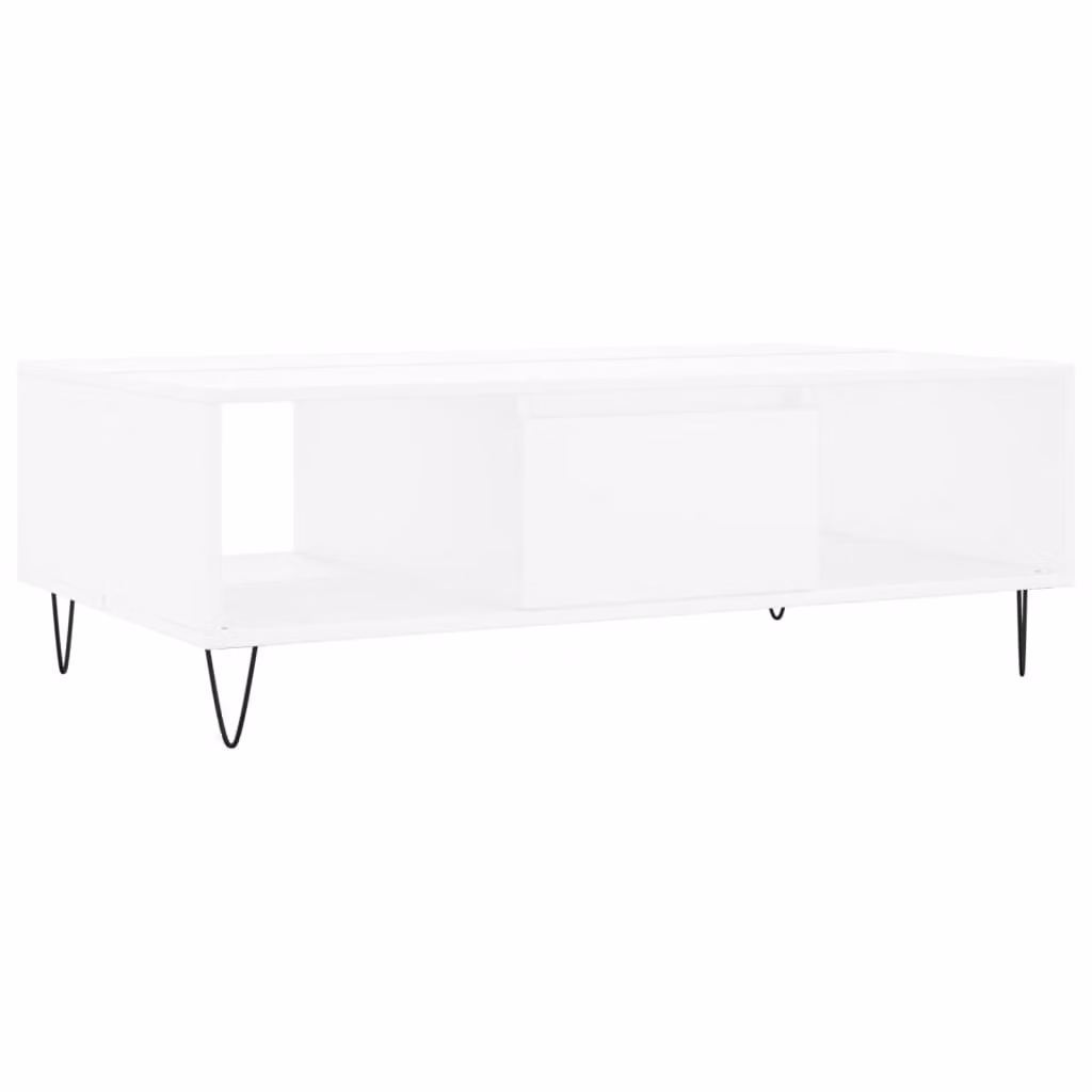 Tavolino da Salotto Bianco 104x60x35 cm in Legno Multistrato