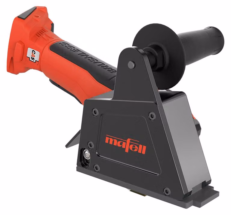 Fresatrice a batteria per grondaie Mafell RF 34-18 PURE su MAX3 | 9M2202