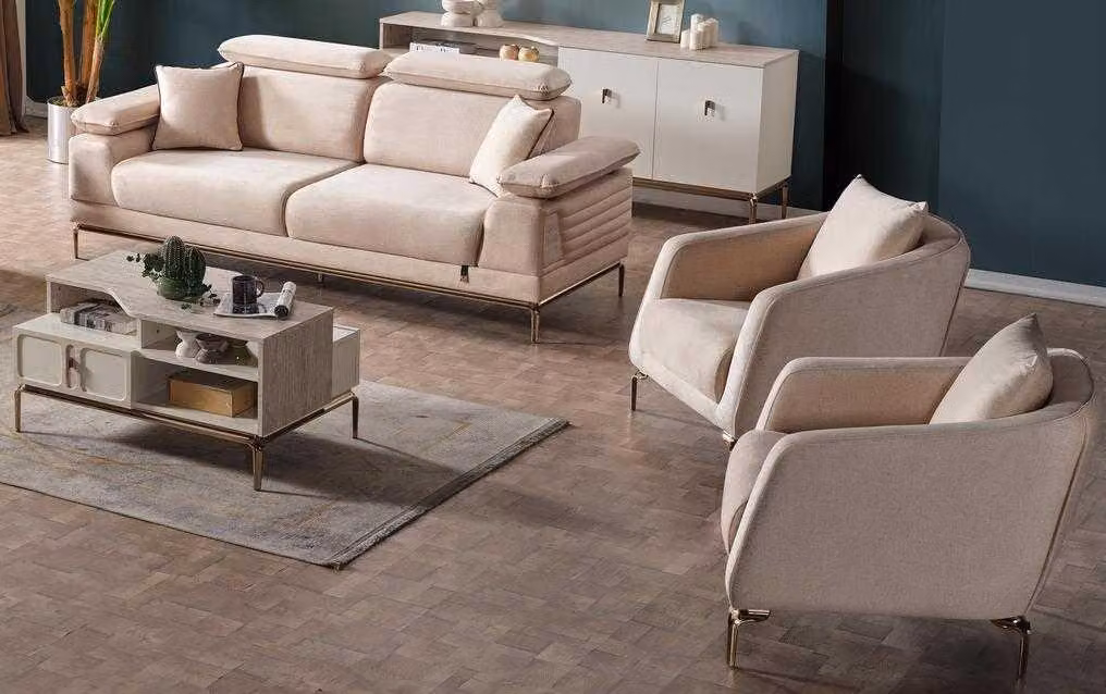 Möbelset mit 1 Dreisitzersofa und 2 Sesseln für das Wohnzimmer
