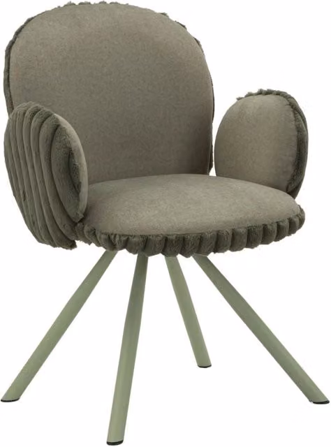 Sedia Stoccolma B Verde Set 2 Pz 64x68x83 cm in Compensato e Spugna e Ferro e Poliestere Verde